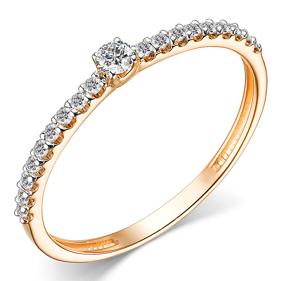 Кольцо, золото, бриллиант, 15323-100